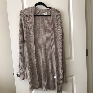 Beige Long Cardigan